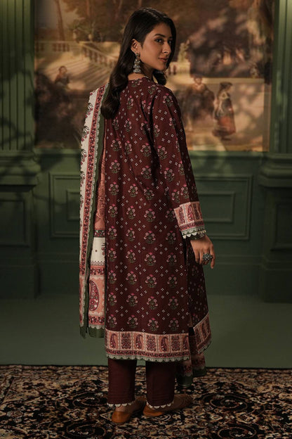 Zellbury | Unstitched 3 Piece Khaddar | Shirt Shalwar Dupatta - 0373 by Maria Faisal - Registered Vendor of : Zellbury Women - type : Essential Unstitched - 100% original wedding dresses