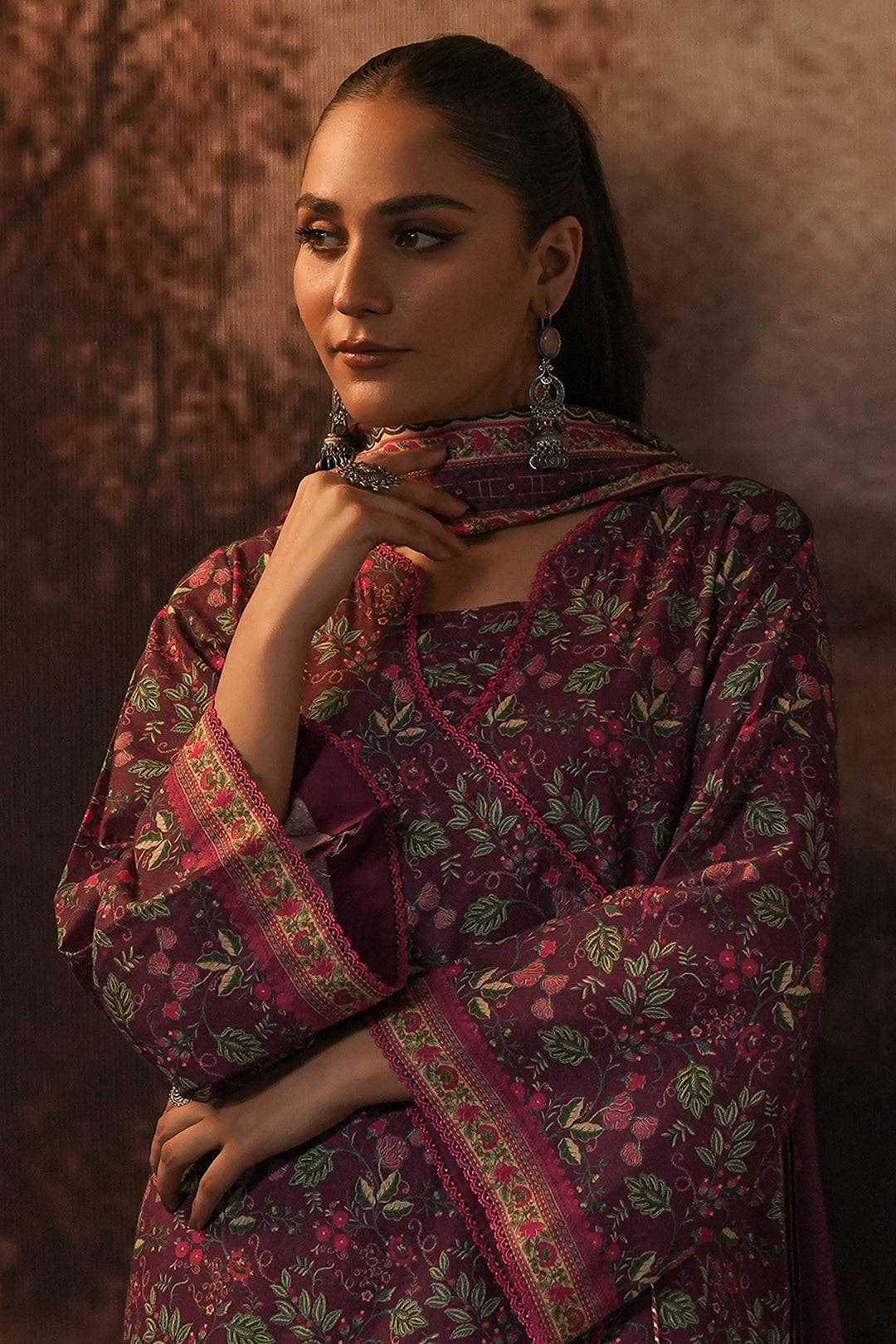 Zellbury | Unstitched 3 Piece Karandi | Shirt Shalwar Dupatta - 0377 by Maria Faisal - Registered Vendor of : Zellbury Women - type : Essential Unstitched - 100% original wedding dresses