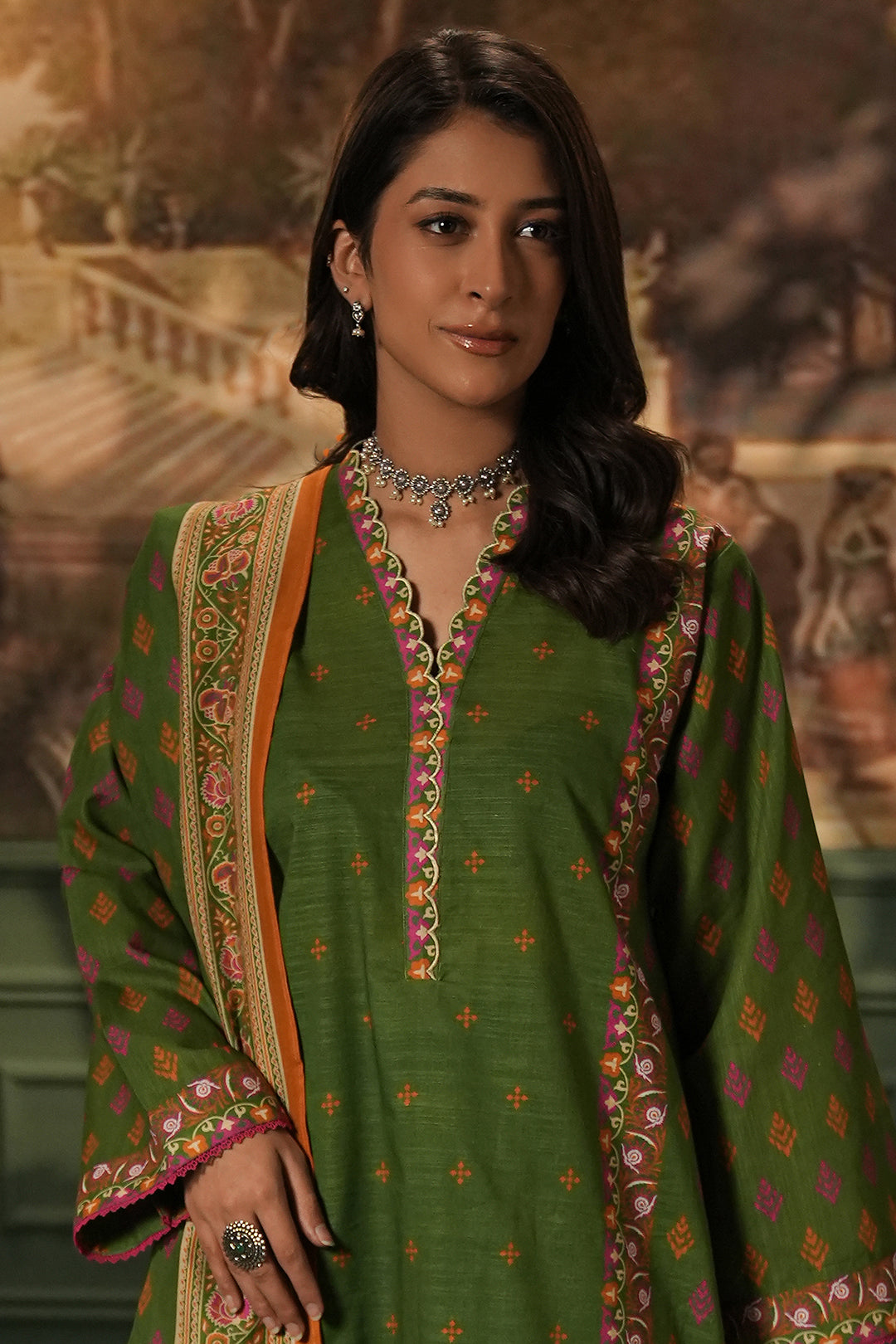 Zellbury | Unstitched 3 Piece Khaddar | Shirt Shalwar Dupatta - 0386 - Designer Dress with Intricate embroidery and embellishments. Shop elegent wedding dress at Maria Faisal.