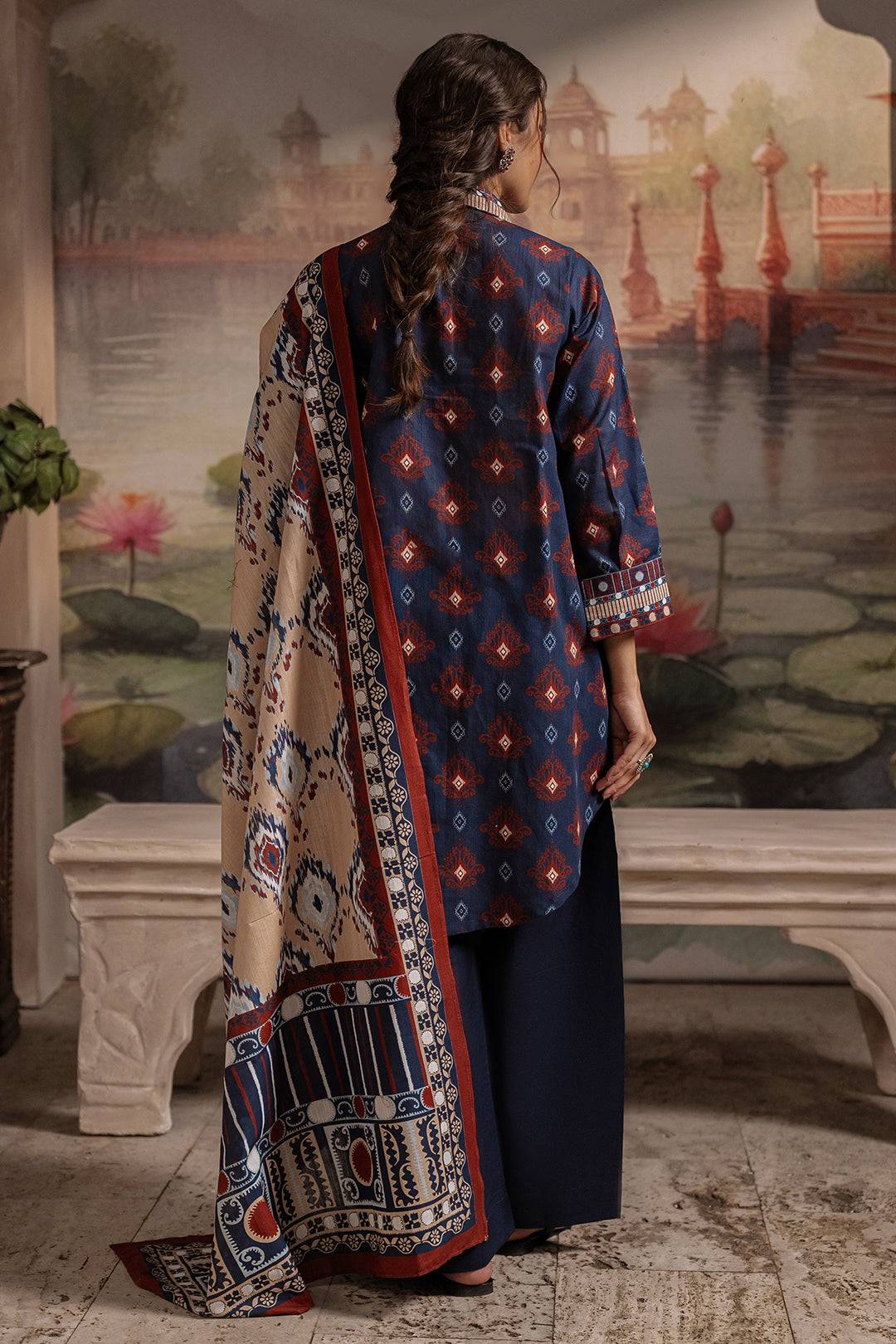 Zellbury | Unstitched 3 Piece Khaddar | Shirt Shalwar Dupatta - 0387 by Maria Faisal - Registered Vendor of : Zellbury Women - type : Essential Unstitched - 100% original wedding dresses