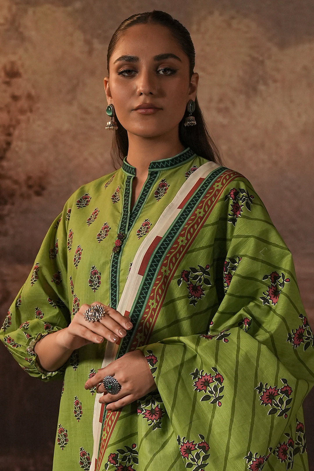 Zellbury | Unstitched 3 Piece Khaddar | Shirt Shalwar Dupatta - 0388 - Designer Dress with Intricate embroidery and embellishments. Shop elegent wedding dress at Maria Faisal.