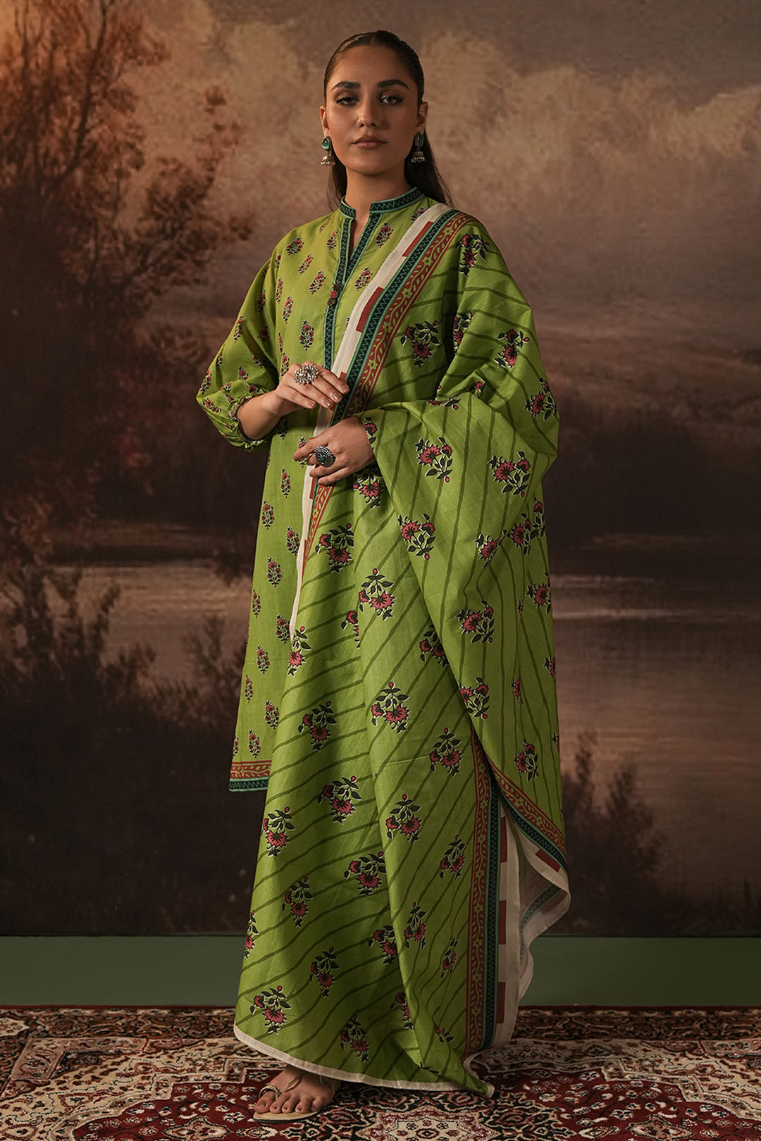 Zellbury | Unstitched 3 Piece Khaddar | Shirt Shalwar Dupatta - 0388 - Designer Dress with Intricate embroidery and embellishments. Shop elegent wedding dress at Maria Faisal.