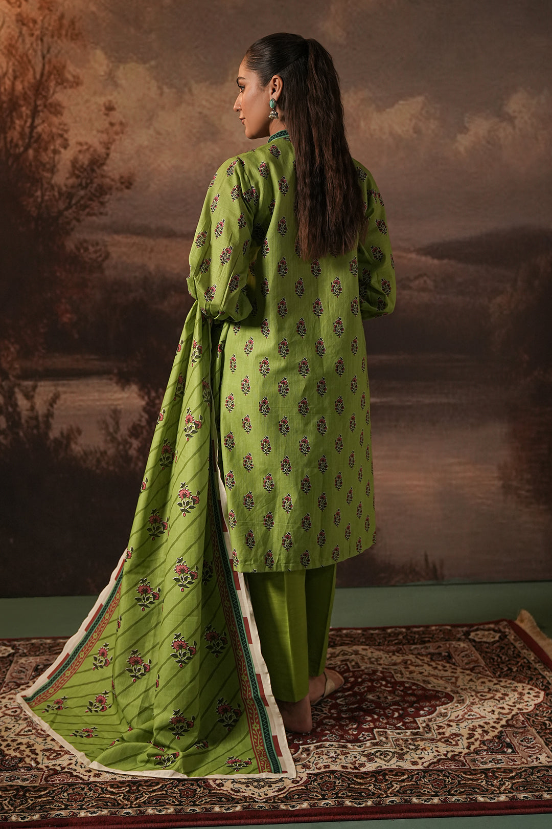 Zellbury | Unstitched 3 Piece Khaddar | Shirt Shalwar Dupatta - 0388 - Designer Dress with Intricate embroidery and embellishments. Shop elegent wedding dress at Maria Faisal.