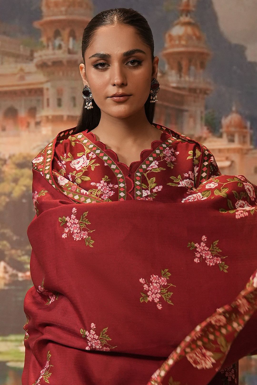 Zellbury | Unstitched 3 Piece Khaddar | Shirt Shalwar Shawl - 0389 - Designer Dress with Intricate embroidery and embellishments. Shop elegent wedding dress at Maria Faisal.