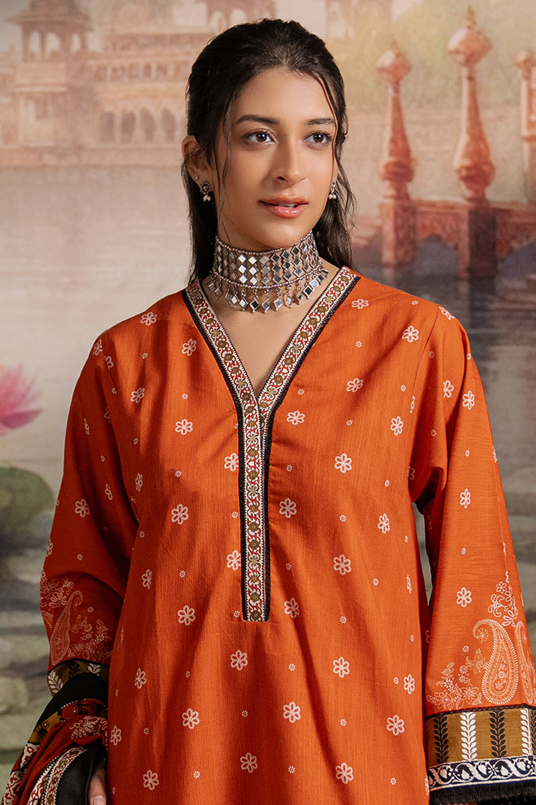 Zellbury | Unstitched 3 Piece Khaddar | Shirt Shalwar Shawl - 0391 - Designer Dress with Intricate embroidery and embellishments. Shop elegent wedding dress at Maria Faisal.