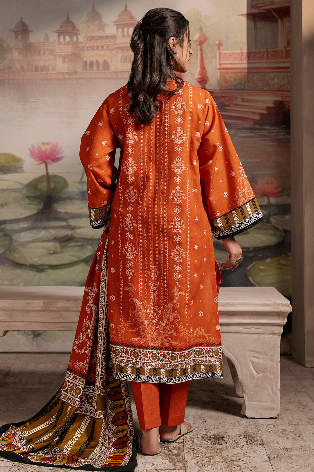 Zellbury | Unstitched 3 Piece Khaddar | Shirt Shalwar Shawl - 0391 - Designer Dress with Intricate embroidery and embellishments. Shop elegent wedding dress at Maria Faisal.