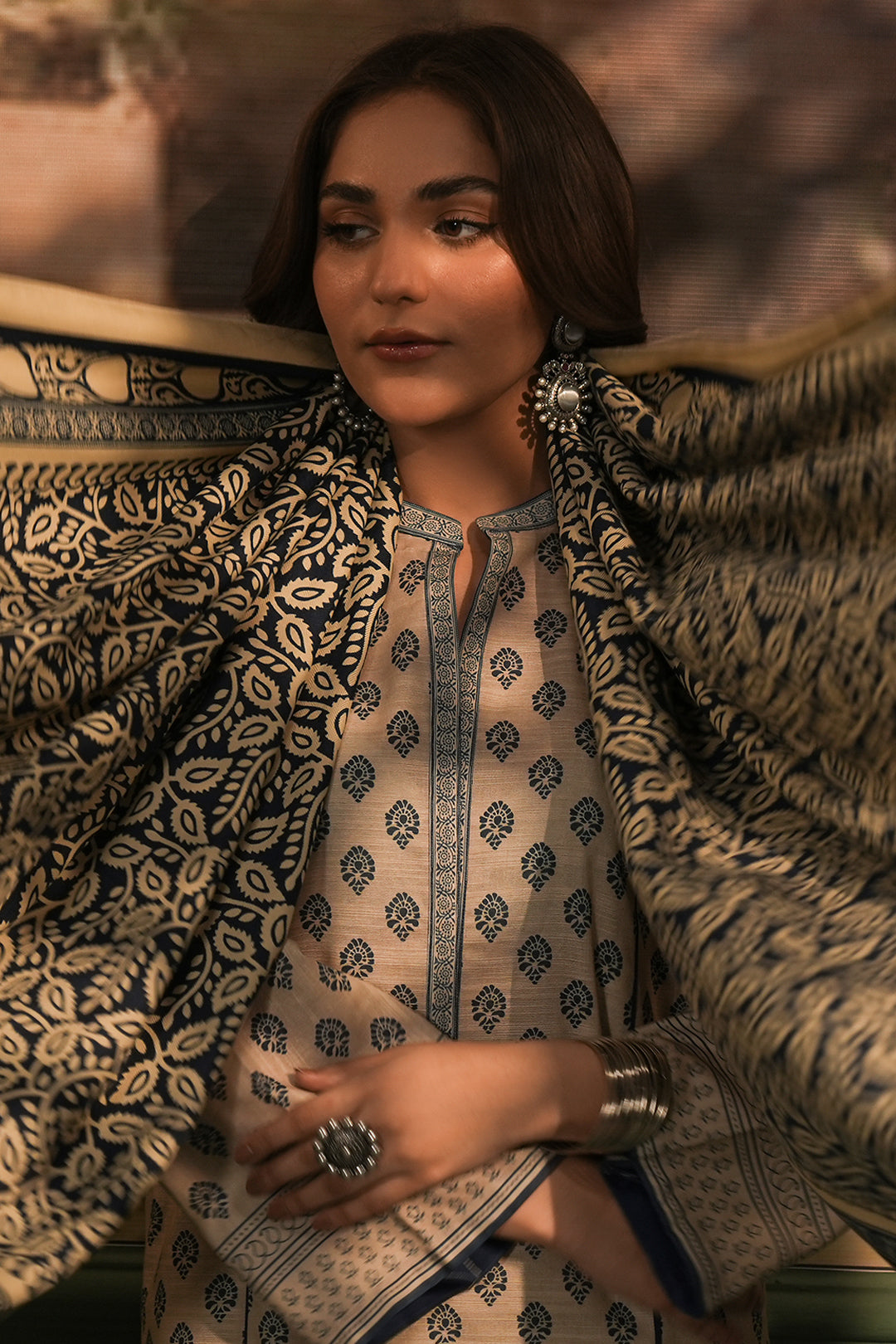 Zellbury | Unstitched 3 Piece Khaddar | Shirt Shalwar Shawl - 0392 - Designer Dress with Intricate embroidery and embellishments. Shop elegent wedding dress at Maria Faisal.