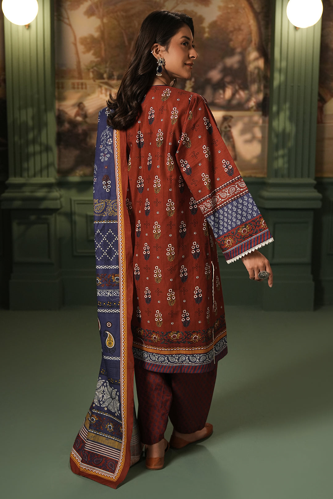 Zellbury | Unstitched 3 Piece Khaddar | Shirt Shalwar Dupatta - 0394 - Designer Dress with Intricate embroidery and embellishments. Shop elegent wedding dress at Maria Faisal.