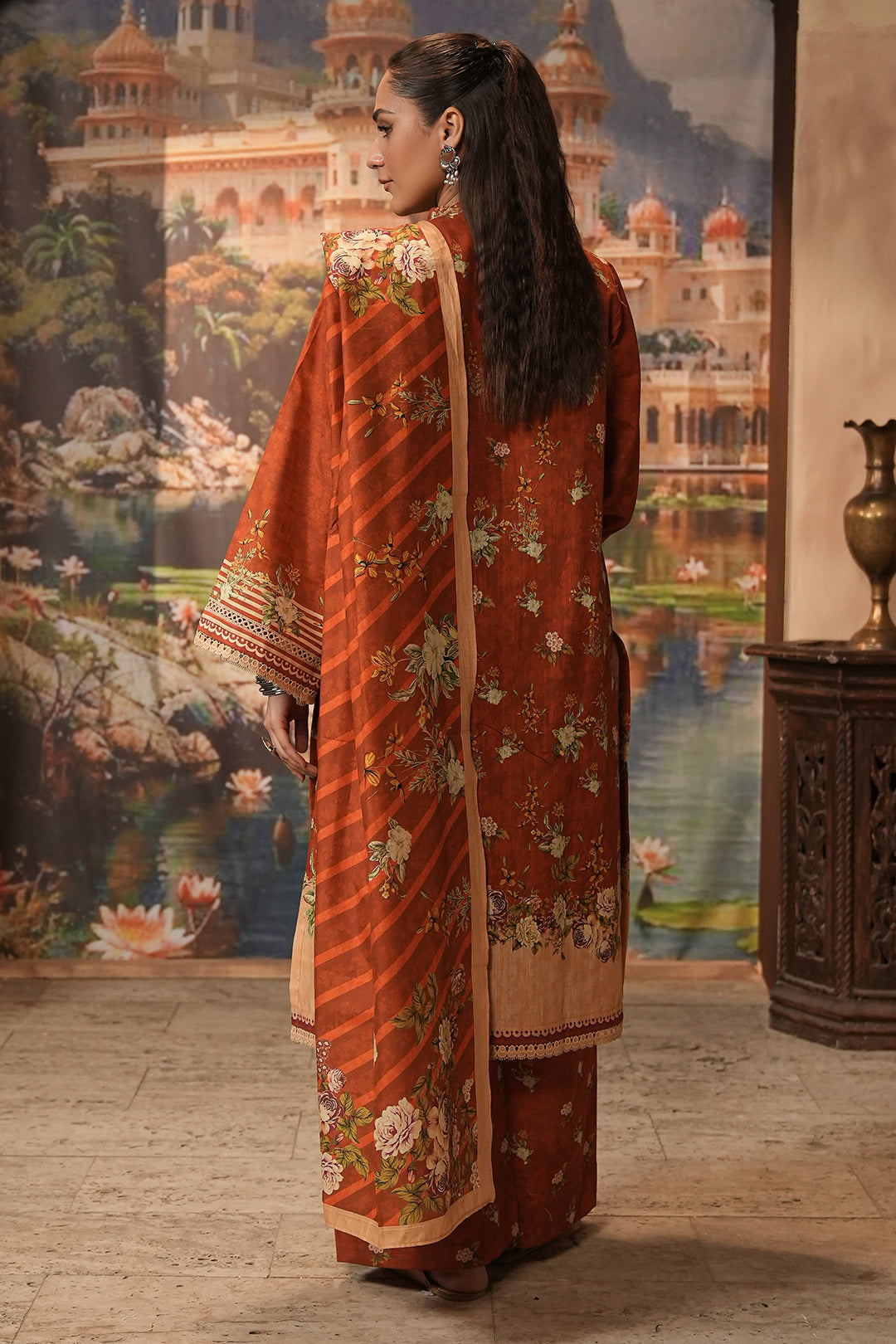 Zellbury | Unstitched 3 Piece Khaddar | Shirt Shalwar Dupatta - 0395 - Designer Dress with Intricate embroidery and embellishments. Shop elegent wedding dress at Maria Faisal.