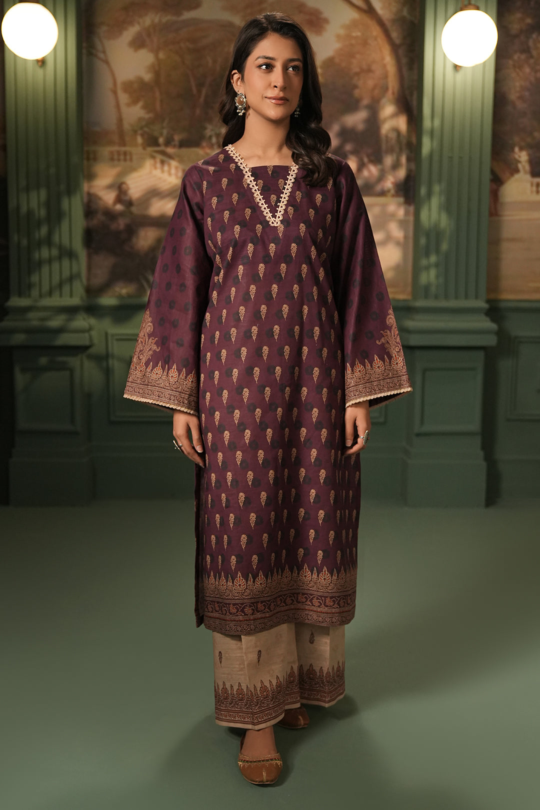 Zellbury | Unstitched 3 Piece Khaddar | Shirt Shalwar Dupatta - 0396 - Designer Dress with Intricate embroidery and embellishments. Shop elegent wedding dress at Maria Faisal.