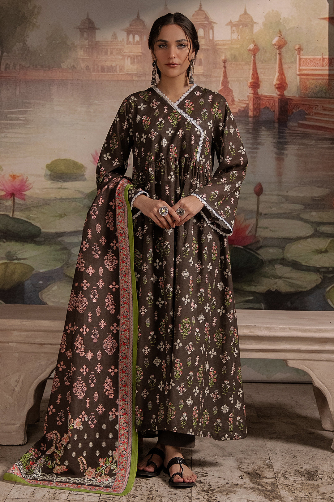 Zellbury | Unstitched 3 Piece Khaddar | Shirt Shalwar Dupatta - 0441 - Designer Dress with Intricate embroidery and embellishments. Shop elegent wedding dress at Maria Faisal.