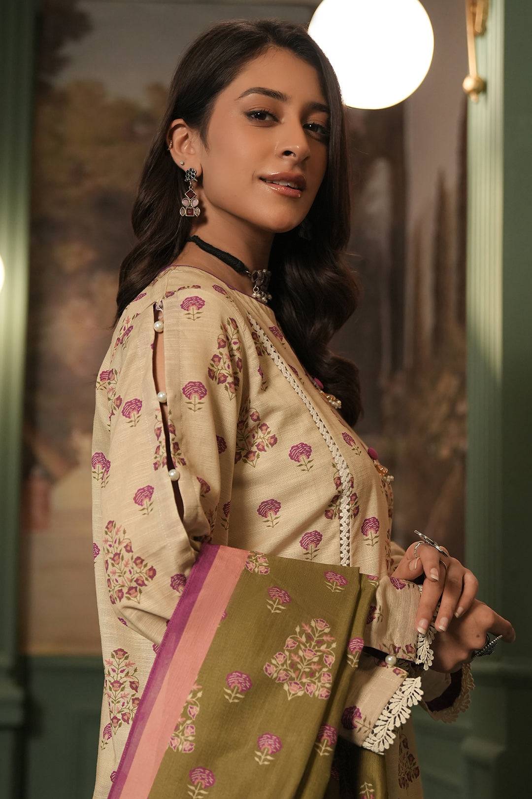 Zellbury | Unstitched 3 Piece Khaddar | Shirt Shalwar Dupatta - 0444 by Maria Faisal - Registered Vendor of : Zellbury Women - type : Essential Unstitched - 100% original wedding dresses