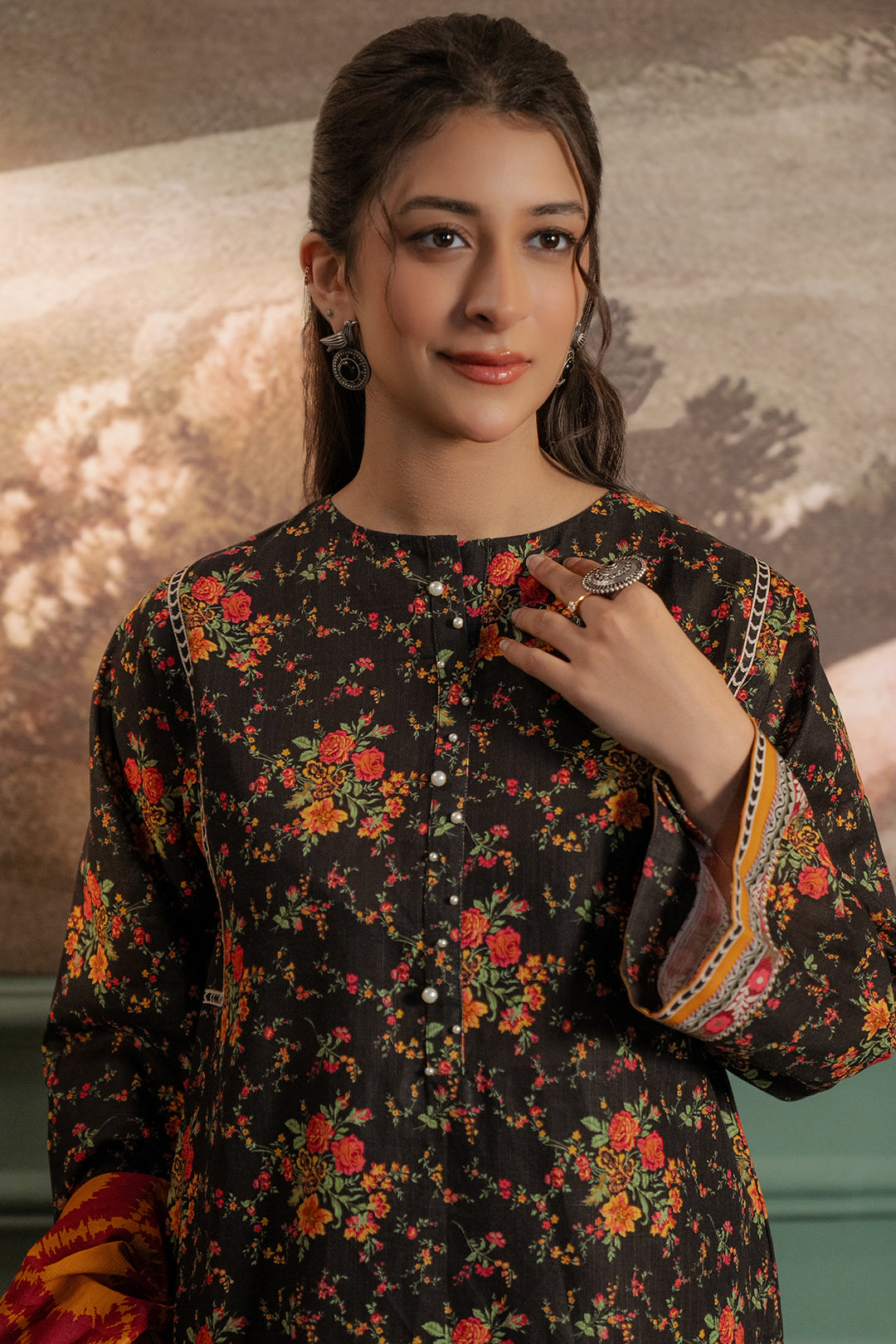 Zellbury | Unstitched 3 Piece Khaddar | Shirt Shalwar Dupatta - 0447 - Designer Dress with Intricate embroidery and embellishments. Shop elegent wedding dress at Maria Faisal.
