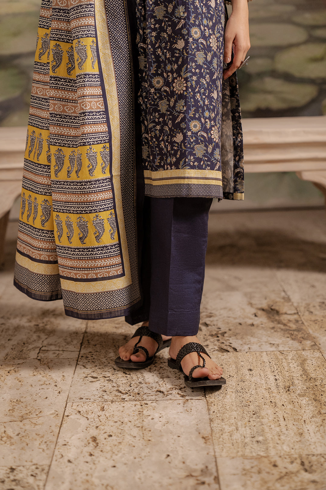Zellbury | Unstitched 3 Piece Khaddar | Shirt Shalwar Dupatta - 0449 - Designer Dress with Intricate embroidery and embellishments. Shop elegent wedding dress at Maria Faisal.
