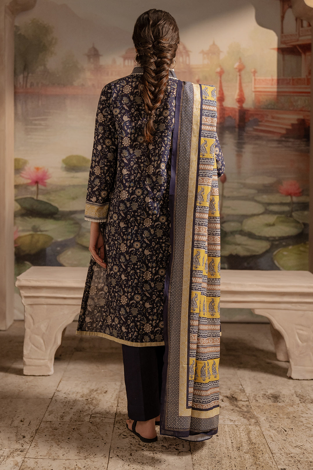 Zellbury | Unstitched 3 Piece Khaddar | Shirt Shalwar Dupatta - 0449 - Designer Dress with Intricate embroidery and embellishments. Shop elegent wedding dress at Maria Faisal.