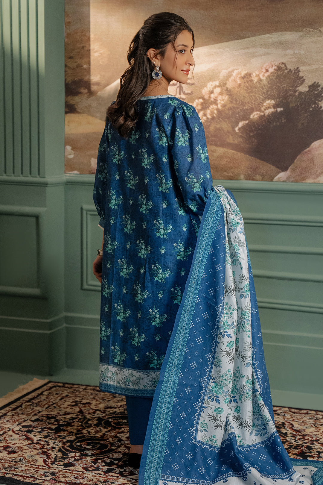 Zellbury | Unstitched 3 Piece Khaddar | Shirt Shalwar Dupatta - 0450 - Designer Dress with Intricate embroidery and embellishments. Shop elegent wedding dress at Maria Faisal.