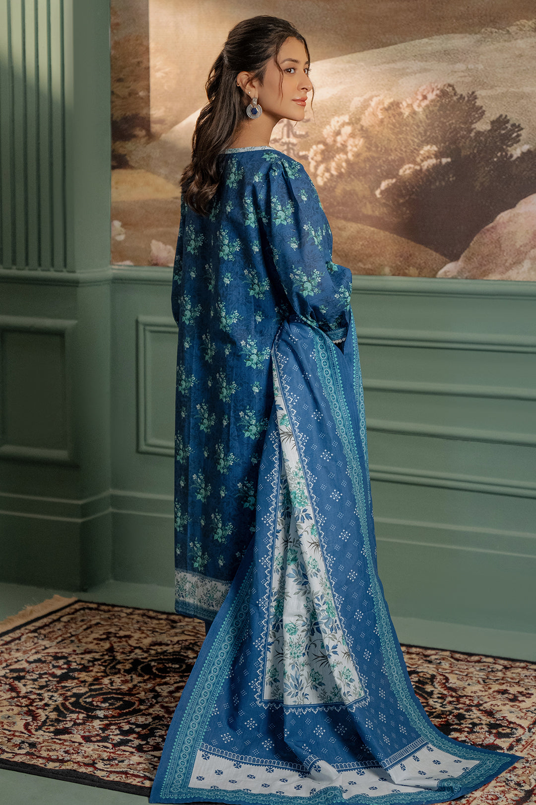 Zellbury | Unstitched 3 Piece Khaddar | Shirt Shalwar Dupatta - 0450 - Designer Dress with Intricate embroidery and embellishments. Shop elegent wedding dress at Maria Faisal.