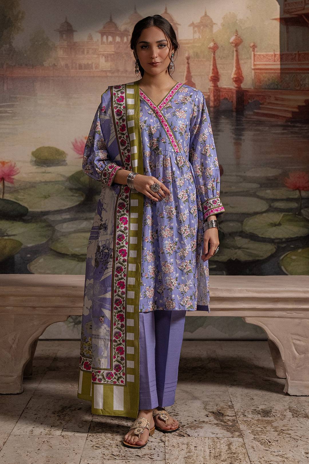 Zellbury | Unstitched 3 Piece Khaddar | Shirt Shalwar Dupatta - 0451 by Maria Faisal - Registered Vendor of : Zellbury Women - type : Essential Unstitched - 100% original wedding dresses