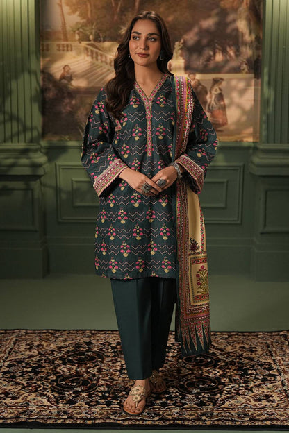 Zellbury | Unstitched 3 Piece Khaddar | Shirt Shalwar Shawl - 0459 by Maria Faisal - Registered Vendor of : Zellbury Women - type : Essential Unstitched - 100% original wedding dresses
