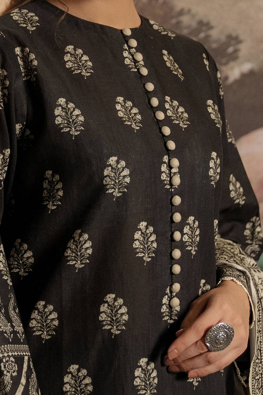 Zellbury | Unstitched 3 Piece Khaddar | Shirt Shalwar Dupatta - 0461 by Maria Faisal - Registered Vendor of : Zellbury Women - type : Essential Unstitched - 100% original wedding dresses