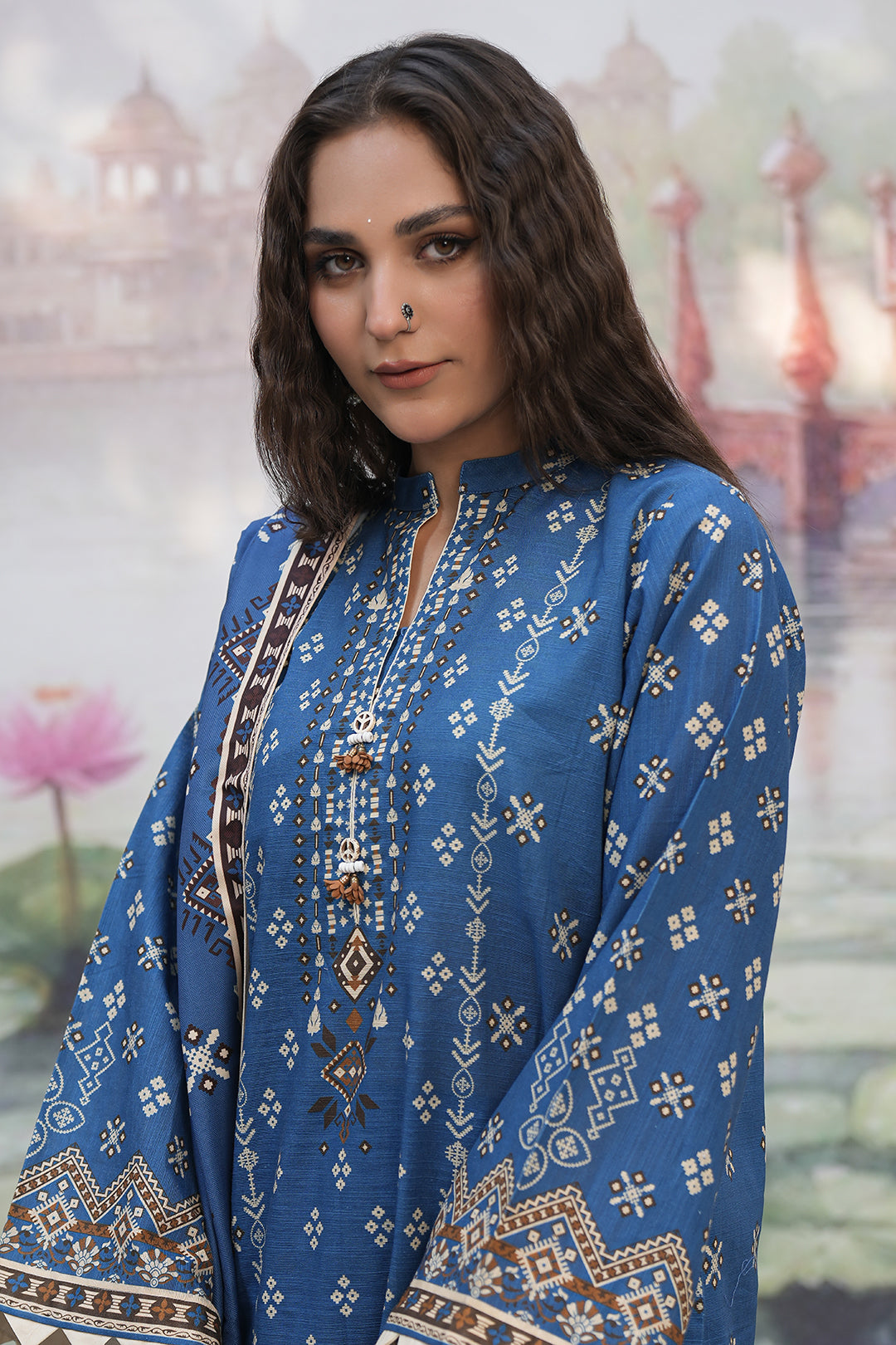 Zellbury | Unstitched 3 Piece Khaddar | Shirt Shalwar Shawl - 0466 - Designer Dress with Intricate embroidery and embellishments. Shop elegent wedding dress at Maria Faisal.