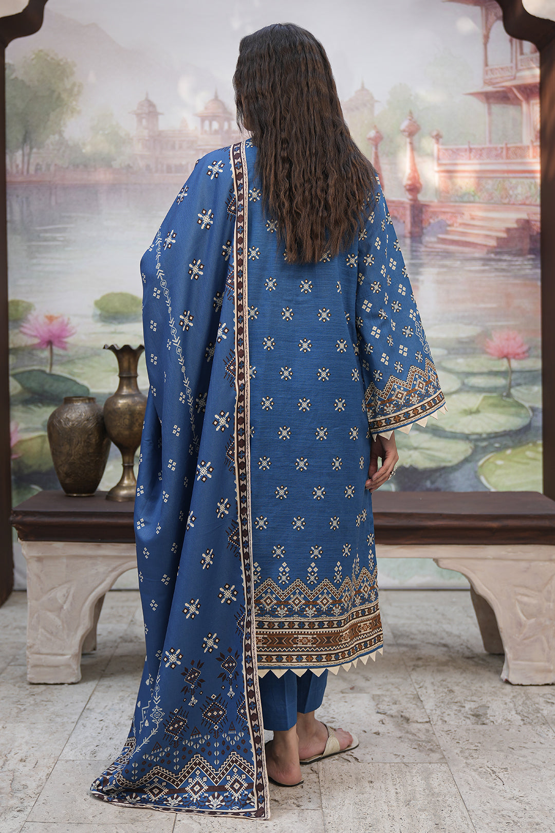 Zellbury | Unstitched 3 Piece Khaddar | Shirt Shalwar Shawl - 0466 - Designer Dress with Intricate embroidery and embellishments. Shop elegent wedding dress at Maria Faisal.