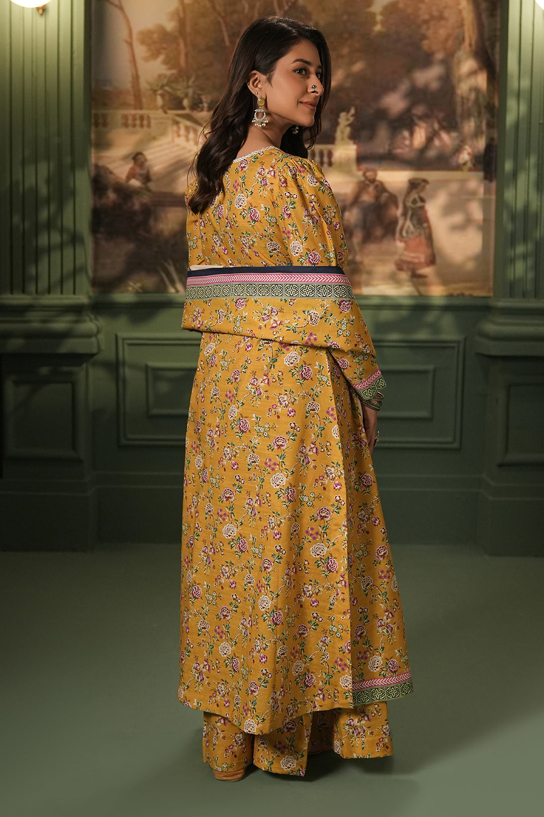 Zellbury | Unstitched 3 Piece Khaddar | Shirt Shalwar Dupatta - 0472 - Designer Dress with Intricate embroidery and embellishments. Shop elegent wedding dress at Maria Faisal.