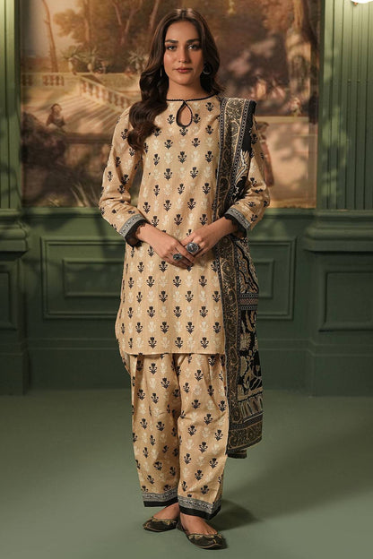Zellbury | Unstitched 3 Piece Khaddar | Shirt Shalwar Dupatta - 0473 by Maria Faisal - Registered Vendor of : Zellbury Women - type : Essential Unstitched - 100% original wedding dresses