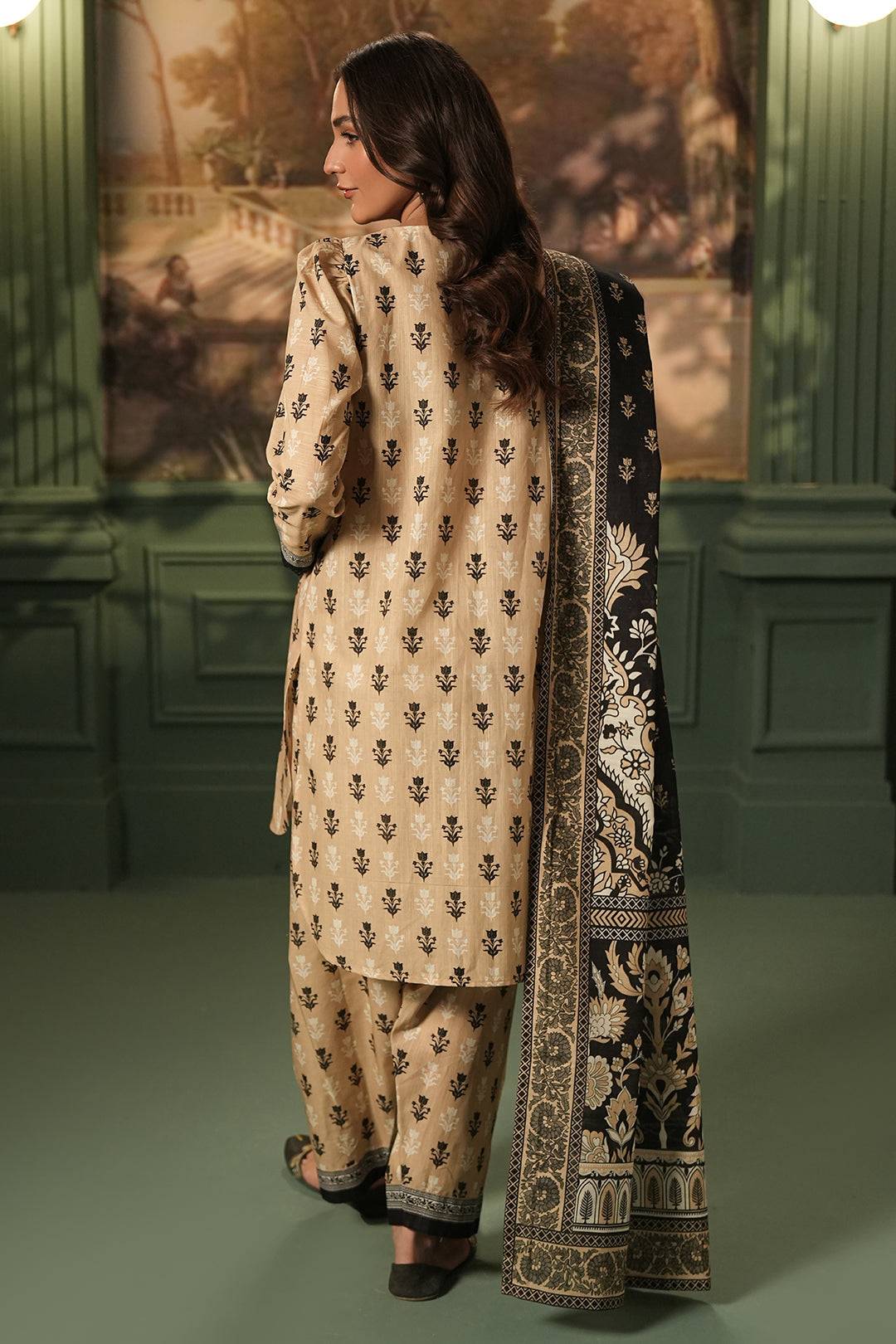 Zellbury | Unstitched 3 Piece Khaddar | Shirt Shalwar Dupatta - 0473 by Maria Faisal - Registered Vendor of : Zellbury Women - type : Essential Unstitched - 100% original wedding dresses