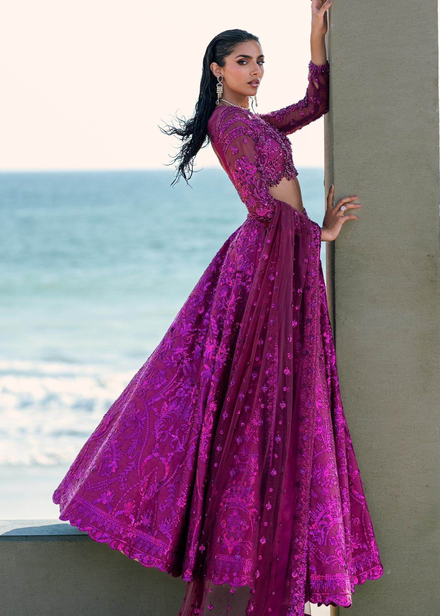 Waqas Shah | Amariage Luxury Formals | Lyric - Designer Dress with Intricate embroidery and embellishments. Shop elegent wedding dress at Maria Faisal.