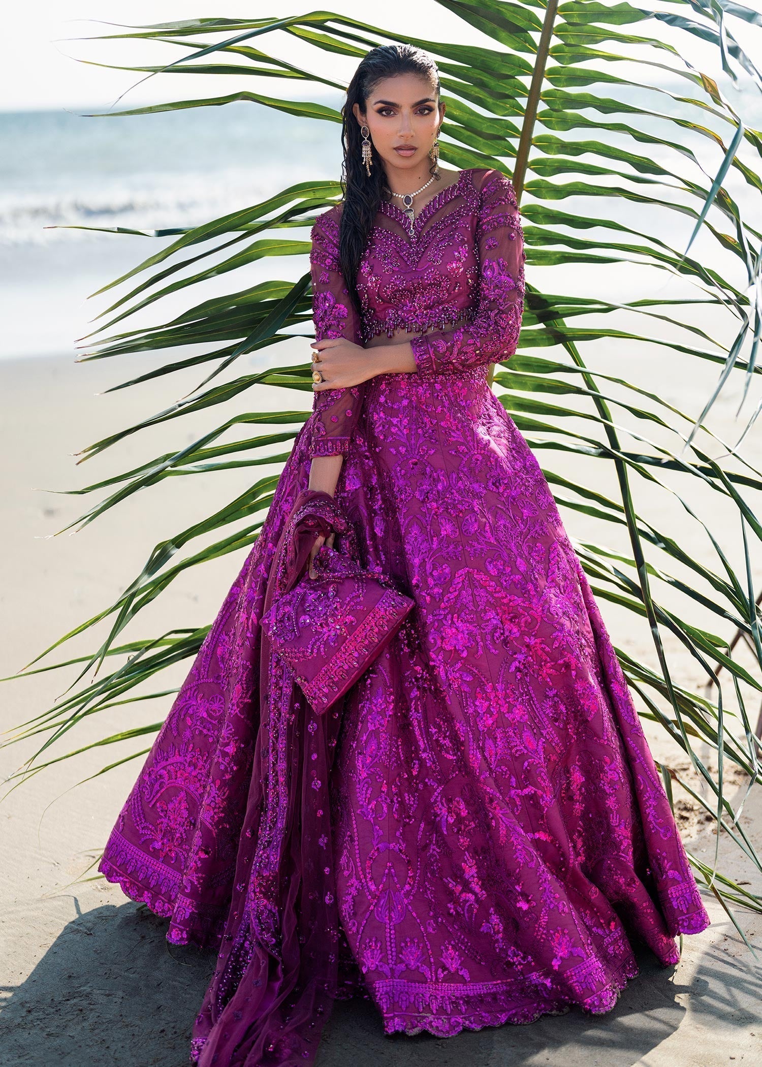 Waqas Shah | Amariage Luxury Formals | Lyric - Designer Dress with Intricate embroidery and embellishments. Shop elegent wedding dress at Maria Faisal.