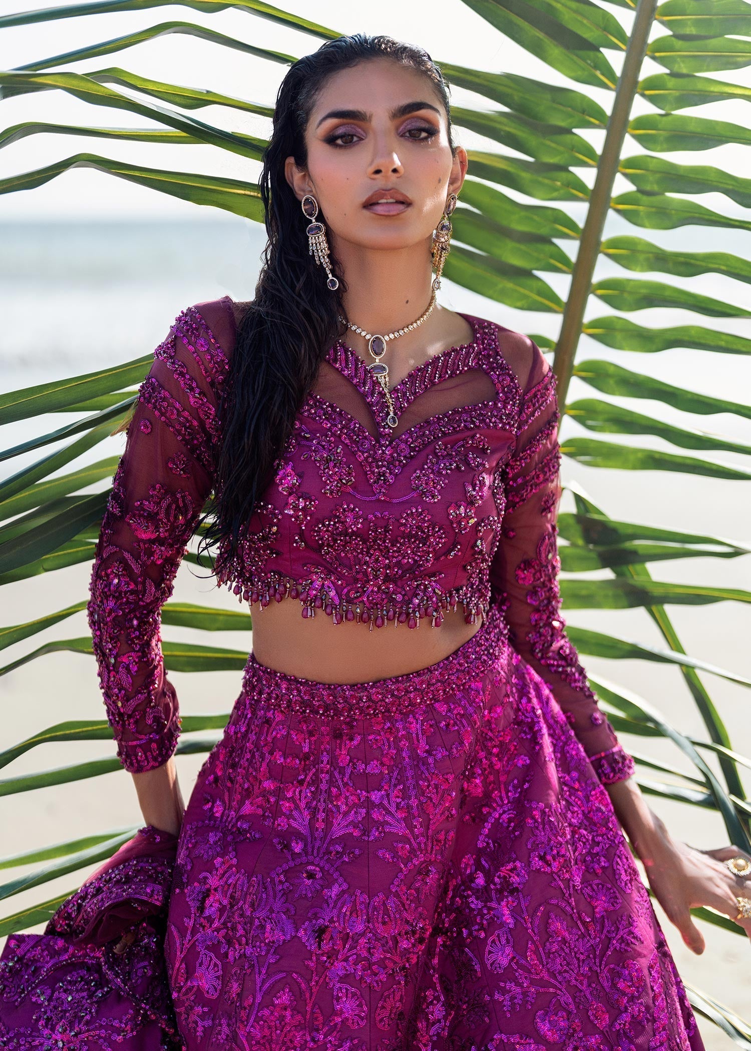 Waqas Shah | Amariage Luxury Formals | Lyric - Designer Dress with Intricate embroidery and embellishments. Shop elegent wedding dress at Maria Faisal.