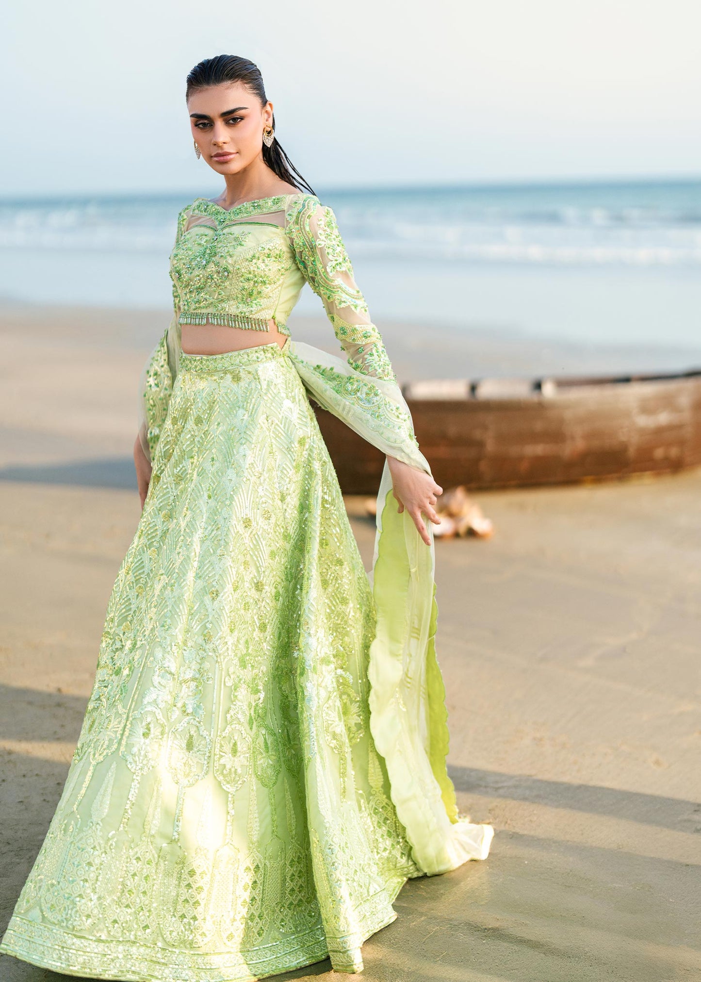 Waqas Shah | Amariage Luxury Formals | Mint Bloom - Ladies Clothes - Maria Faisal