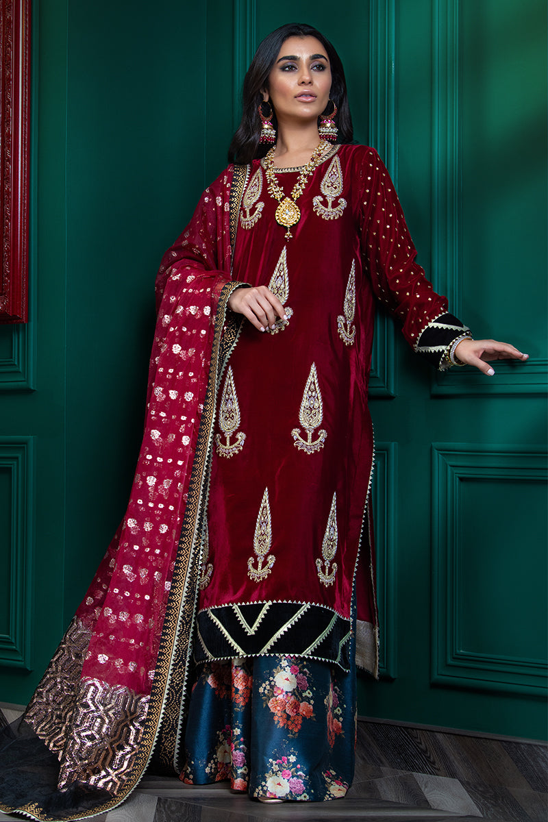 Wardha Saleem | Velvets Winter Fall 24 |  Lal Bagh 2 - Ladies Clothes 