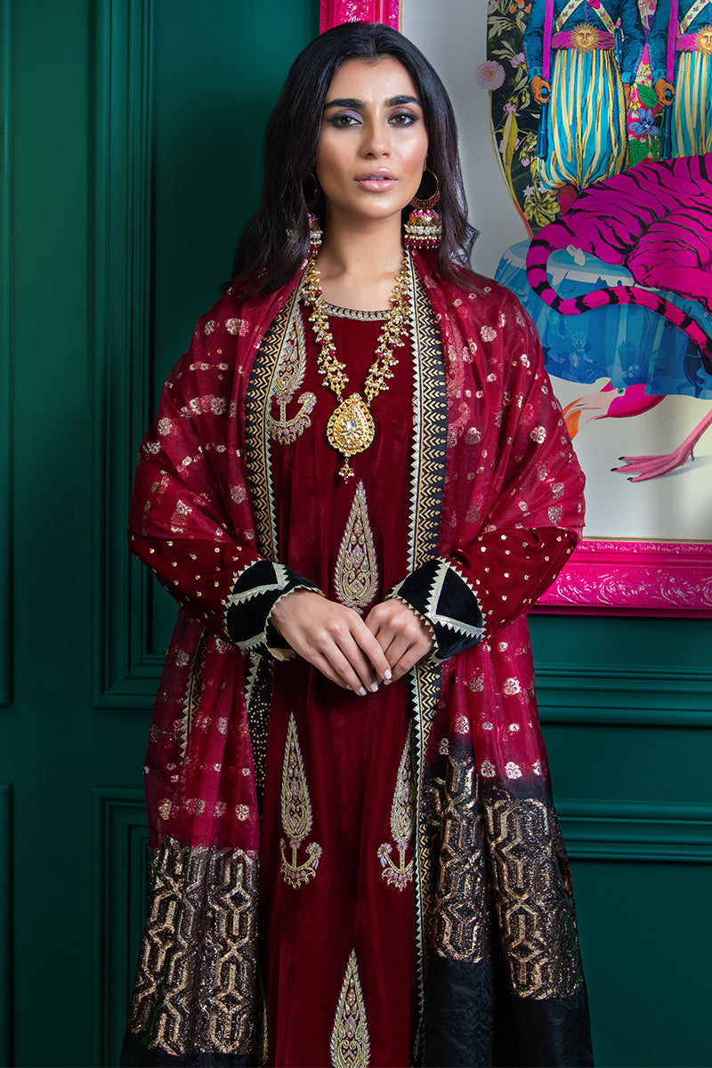 Wardha Saleem | Velvets Winter Fall 24 |  Lal Bagh 2 - Ladies Clothes 