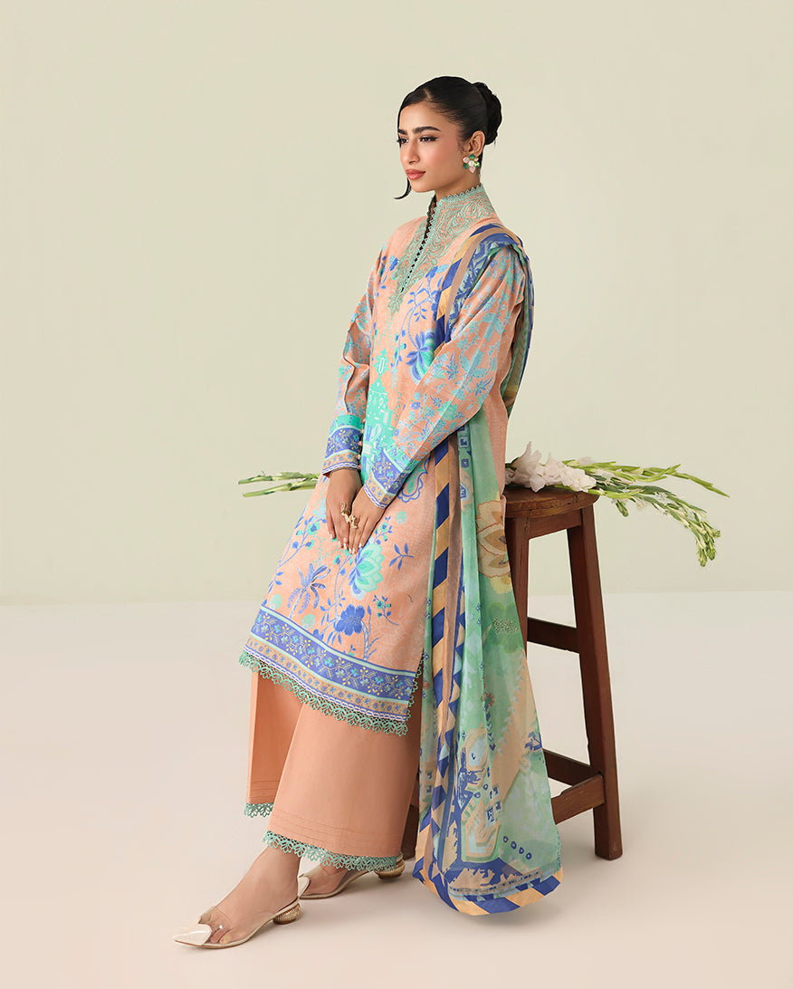 Roheenaz | Rosette Lawn | Weave of Light - Casual Dress - available at Maria Faisal in UK and USA.