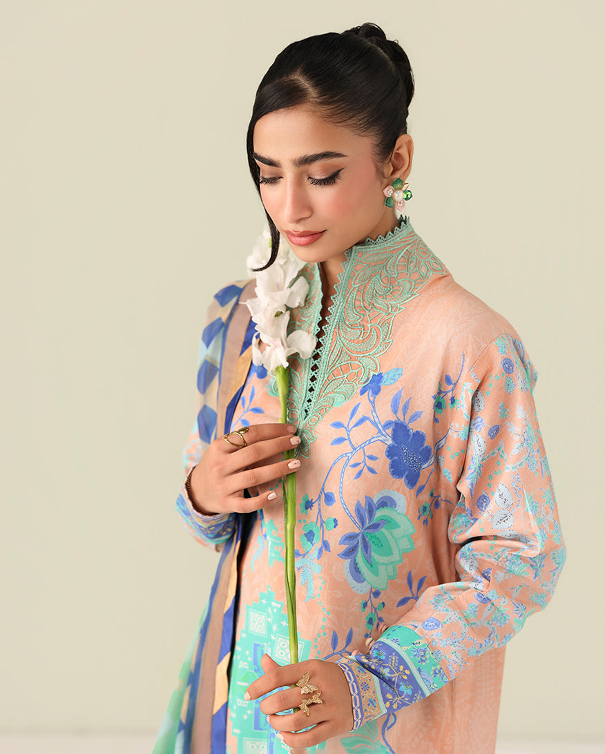 Roheenaz | Rosette Lawn | Weave of Light - Casual Dress - available at Maria Faisal in UK and USA.