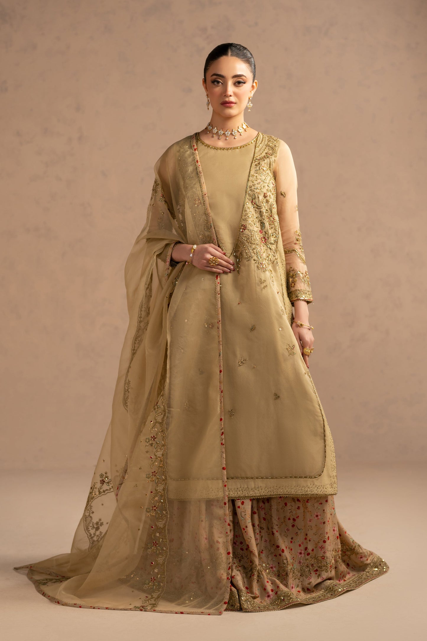 Naqshi | Festive Eid 26 | Lisa - Luxury Dress - available at Maria Faisal in UK and USA.