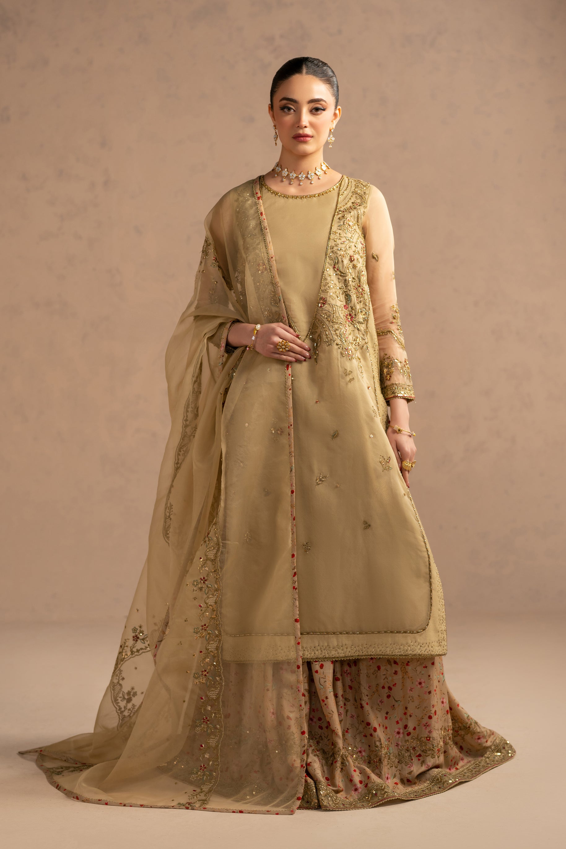 Naqshi | Festive Eid 26 | Lisa - Luxury Dress - available at Maria Faisal in UK and USA.