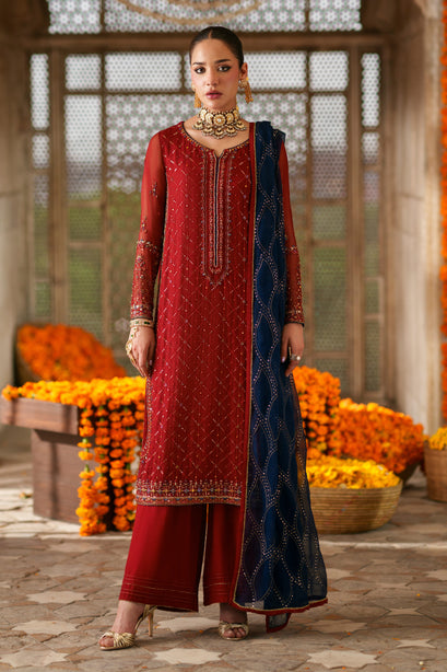 Naqshi | Zariah Crinkle Collection | Faheel - Formal Dress - available at Maria Faisal in UK and USA.
