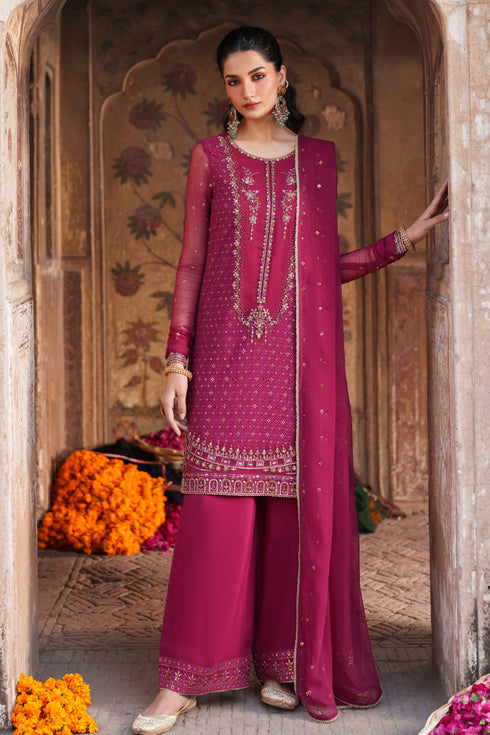 Naqshi | Kiraz Chiffon Collection | Zardoz - Formal Dress - available at Maria Faisal in UK and USA.