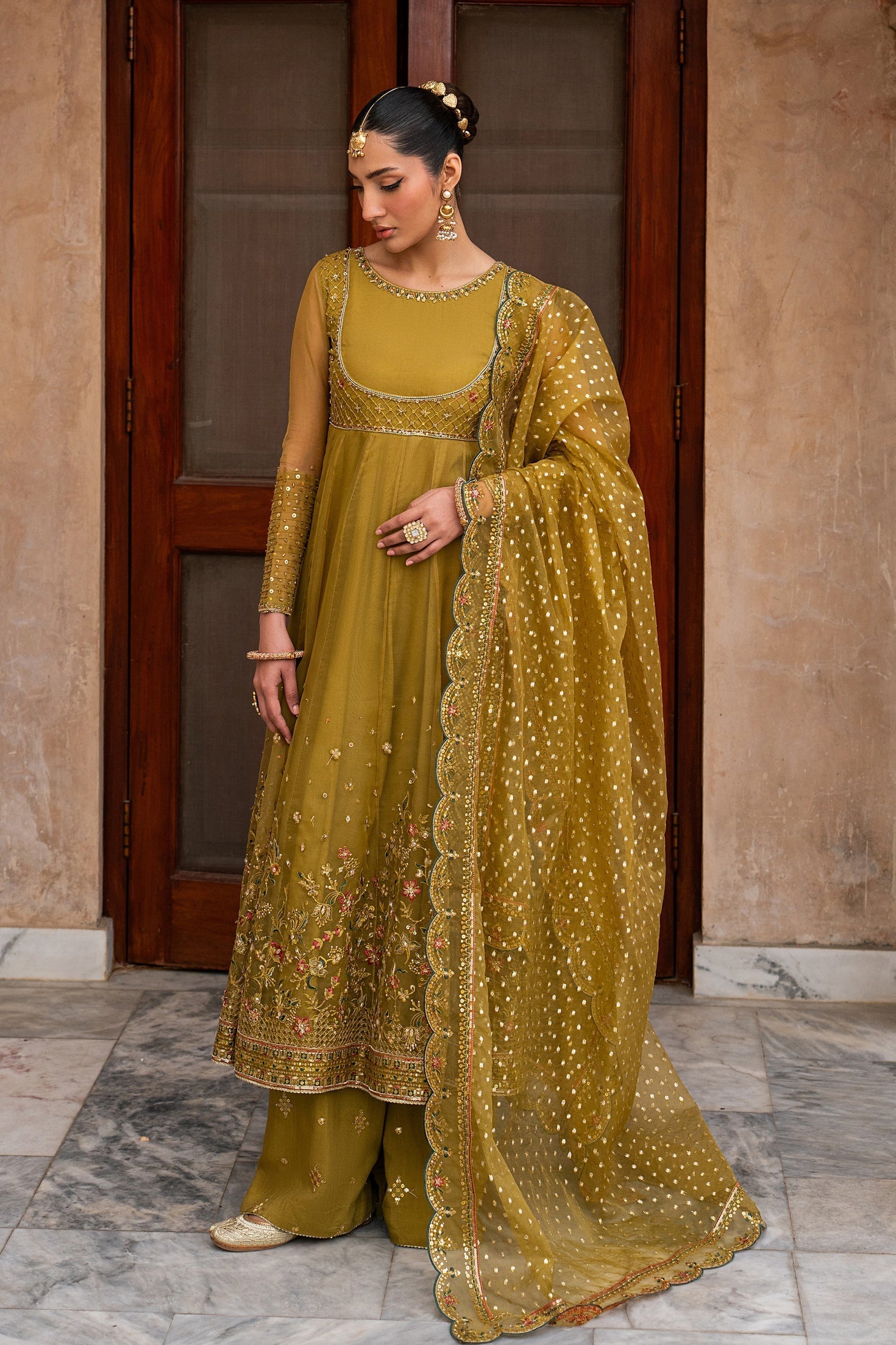 Naqshi | Festive Eid 26 | Lehr - Luxury Dress - available at Maria Faisal in UK and USA.