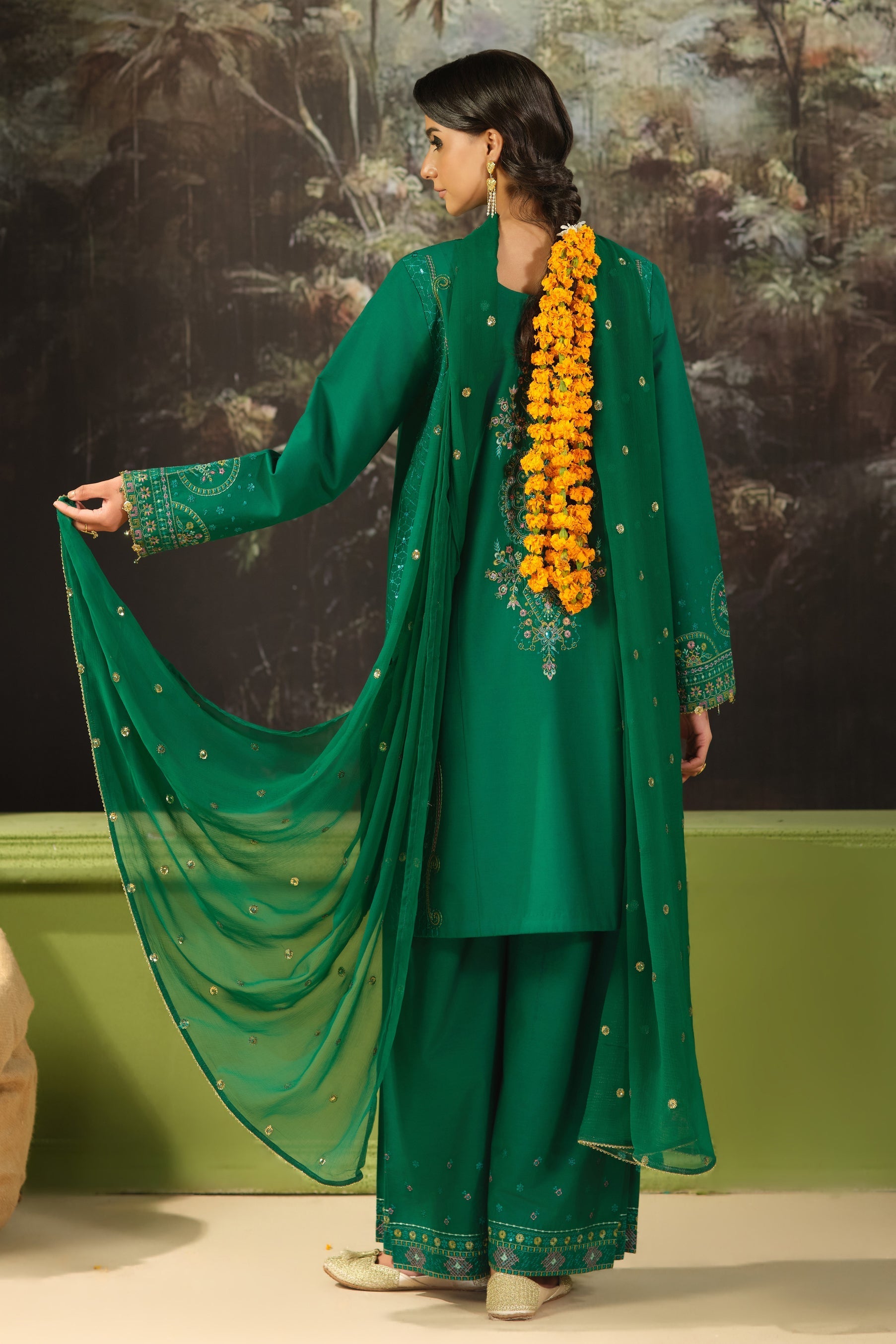 Naqshi | Festive Eid 26 | Malika - Luxury Dress - available at Maria Faisal in UK and USA.
