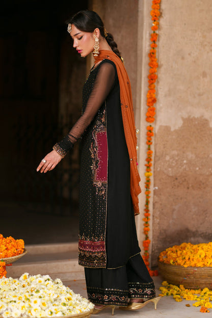 Naqshi | Zariah Crinkle Collection | Zarim - Formal Dress - available at Maria Faisal in UK and USA.