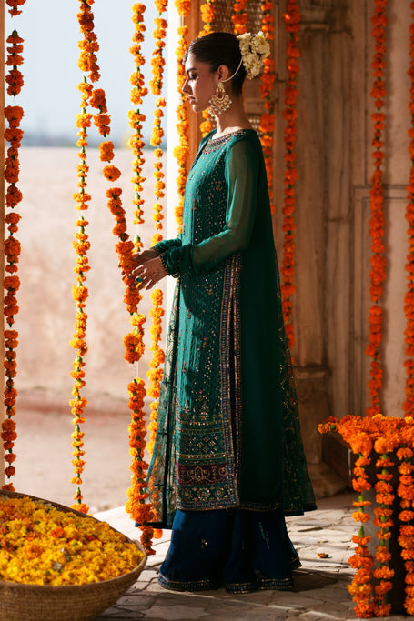 Naqshi | Zariah Crinkle Collection | Anfa - Formal Dress - available at Maria Faisal in UK and USA.
