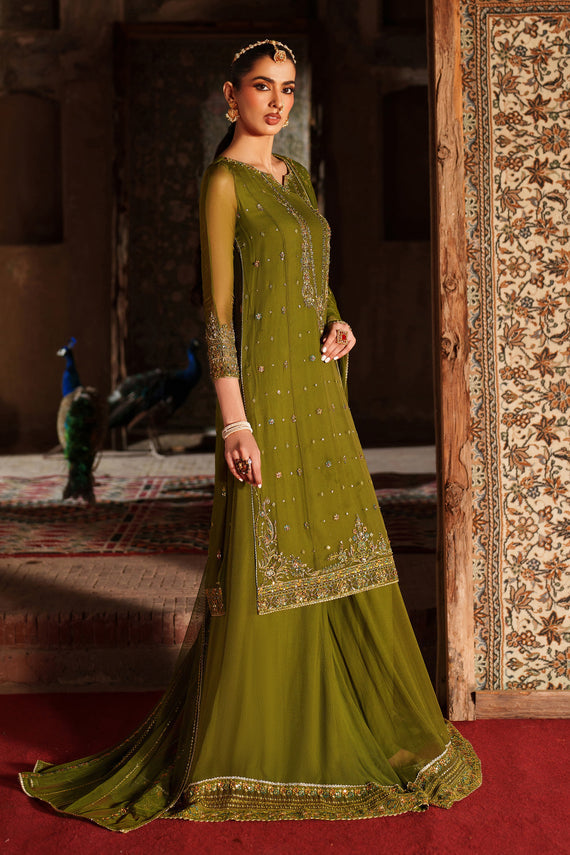 Naqshi | Kiraz Chiffon Collection | Anza - Formal Dress - available at Maria Faisal in UK and USA.