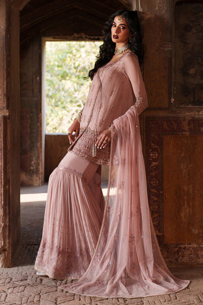 Naqshi | Kiraz Chiffon Collection | Zaria - Formal Dress - available at Maria Faisal in UK and USA.