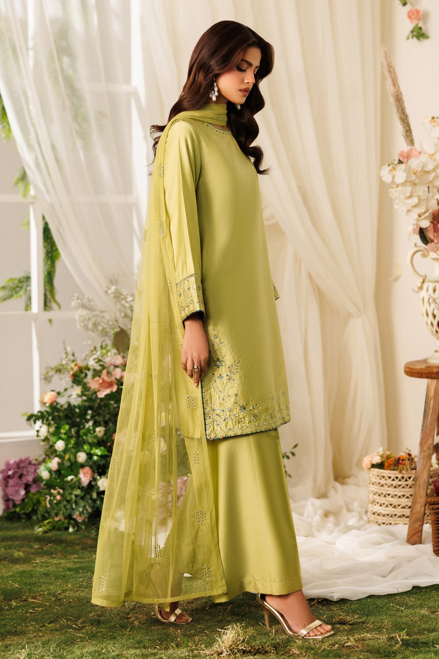 Naqshi | Festive Eid 26 | Qiana - Luxury Dress - available at Maria Faisal in UK and USA.