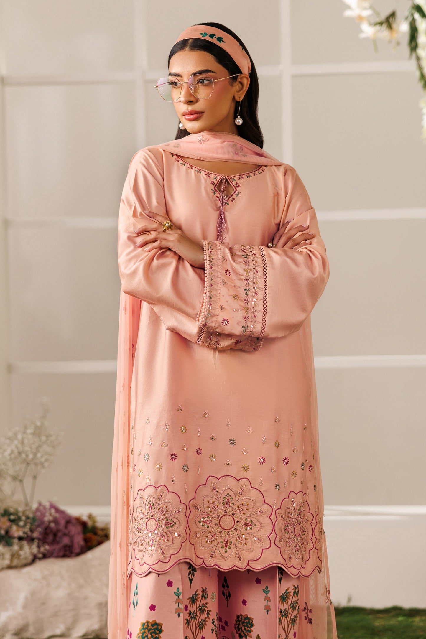 Naqshi | Festive Eid 26 | Hoorish - Luxury Dress - available at Maria Faisal in UK and USA.