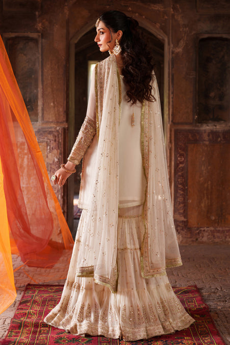 Naqshi | Kiraz Chiffon Collection | Umaima - Formal Dress - available at Maria Faisal in UK and USA.